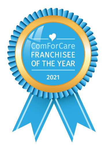 Senior In-Home Care Services | ComForCare | Santa Cruz, CA - CFC_FranchiseeOfTheYear_Badge_2021