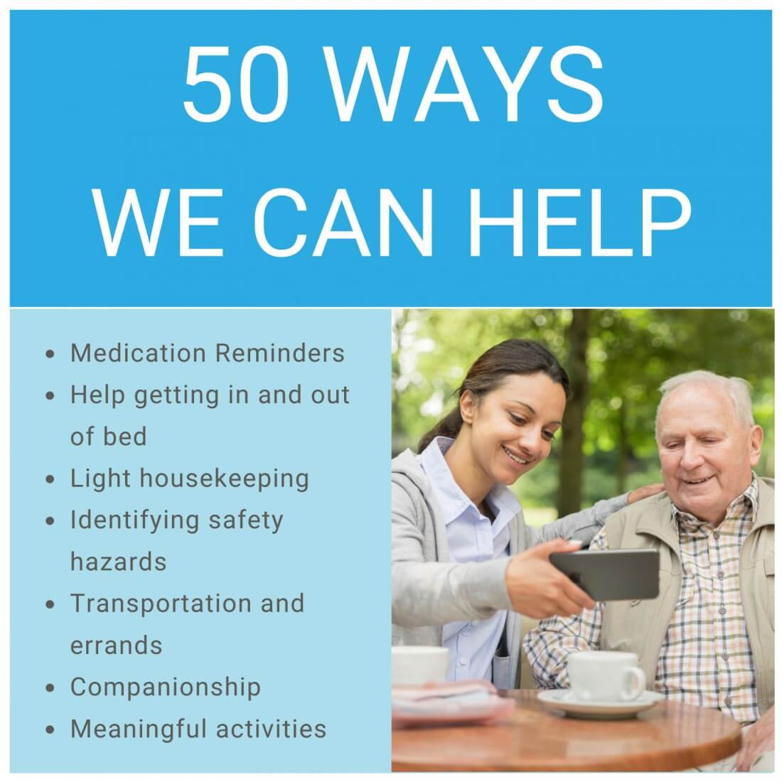 50 ways comforcare can help your loved one