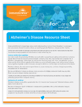 DementiaWise® from ComforCare, In-Home Care Alzheimer Program - Alzheimers-Resource-Sheet