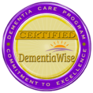 DementiaWise Certified Dementia Care Program logo.